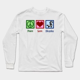 Peace Love Skunks Long Sleeve T-Shirt